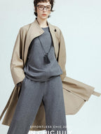 chicjuly French Minimal Armor Inspired Waterproof Women's Viscose Trench Coats
