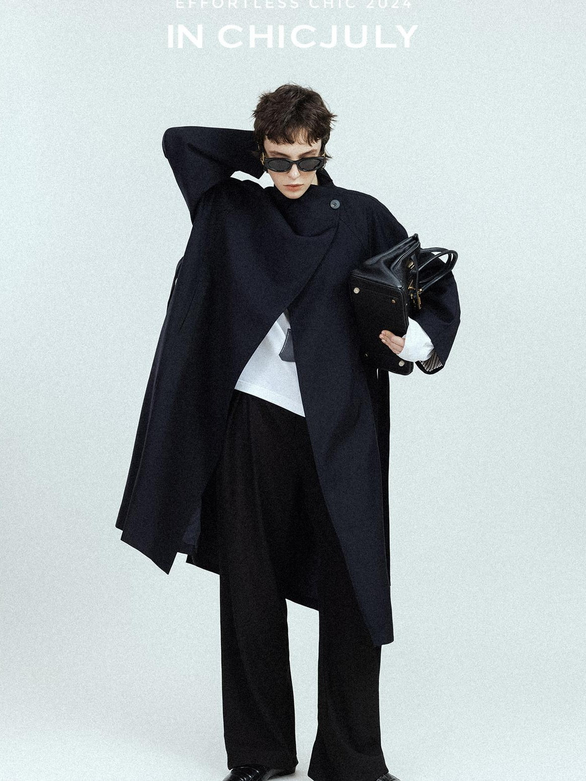 chicjuly French Minimal Armor Inspired Waterproof Women's Viscose Trench Coats