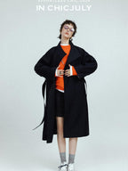 chicjuly French Minimal Armor Inspired Waterproof Women's Viscose Trench Coats