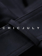 chicjuly French Minimal Armor Inspired Waterproof Women's Viscose Trench Coats