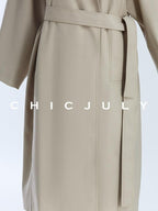 chicjuly French Minimal Armor Inspired Waterproof Women's Viscose Trench Coats