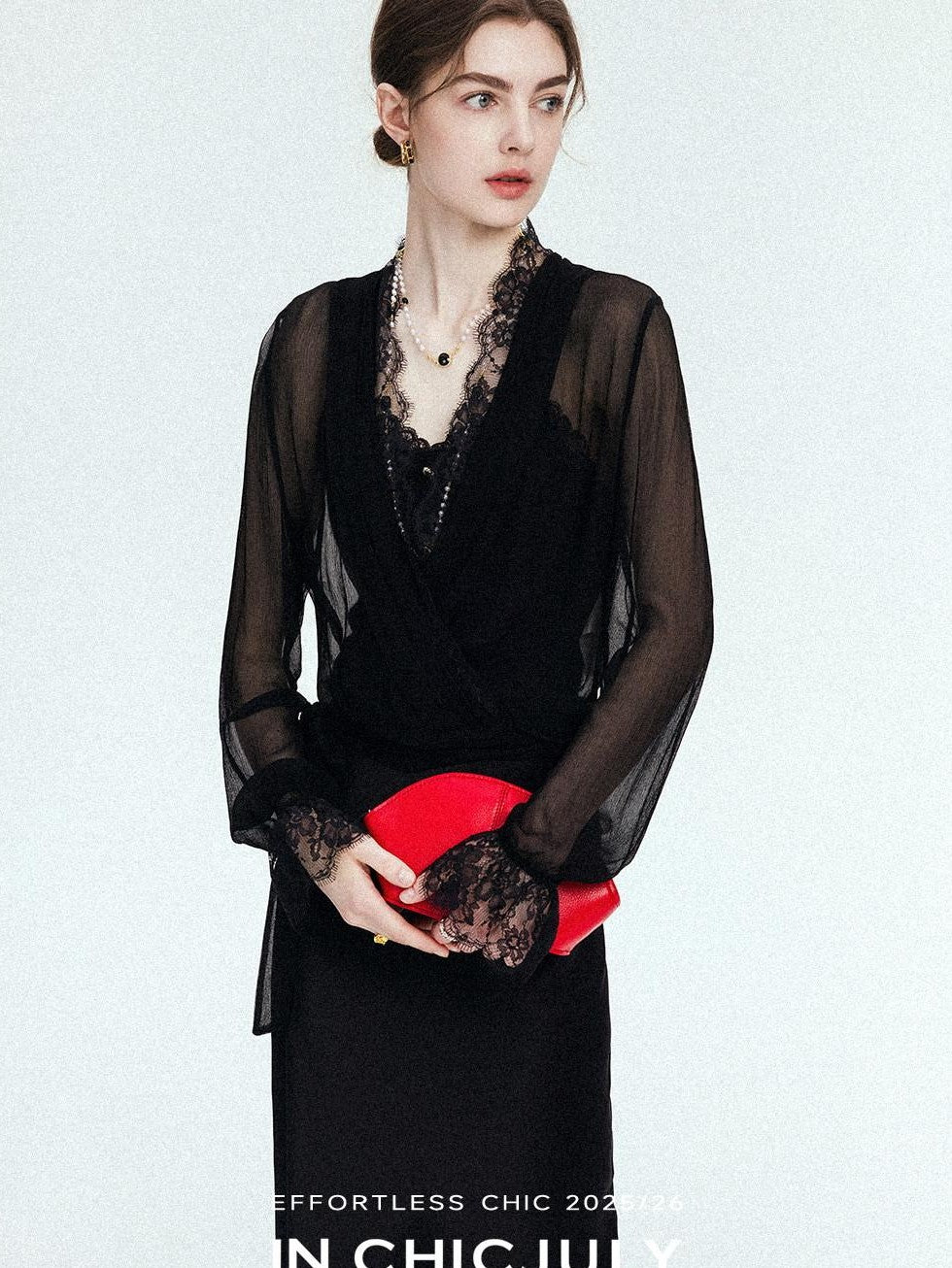 chicjuly French Romantic Lace Trim Ruffle V-neck Cardigan Short Women's Polyester Blouses