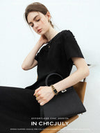 chicjuly Handmade Iris Embroidery Structured Tailoring Women's Acetate Midi Dresses
