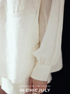 chicjuly Heavy Embroidery 3d Relief Stand Collar Uv Women's Linen Shirts