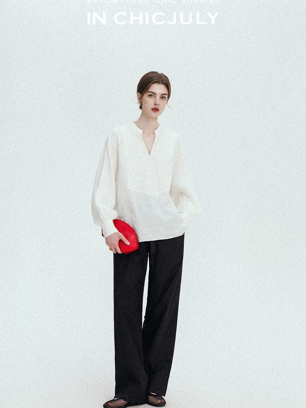 chicjuly Heavy Embroidery 3d Relief Stand Collar Uv Women's Linen Shirts