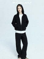 chicjuly Heavy Embroidery Soft Structured Women's Long Staple Cotton Long Sleeve T-shirts