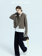 chicjuly Heavy Embroidery Soft Structured Women's Long Staple Cotton Long Sleeve T-shirts