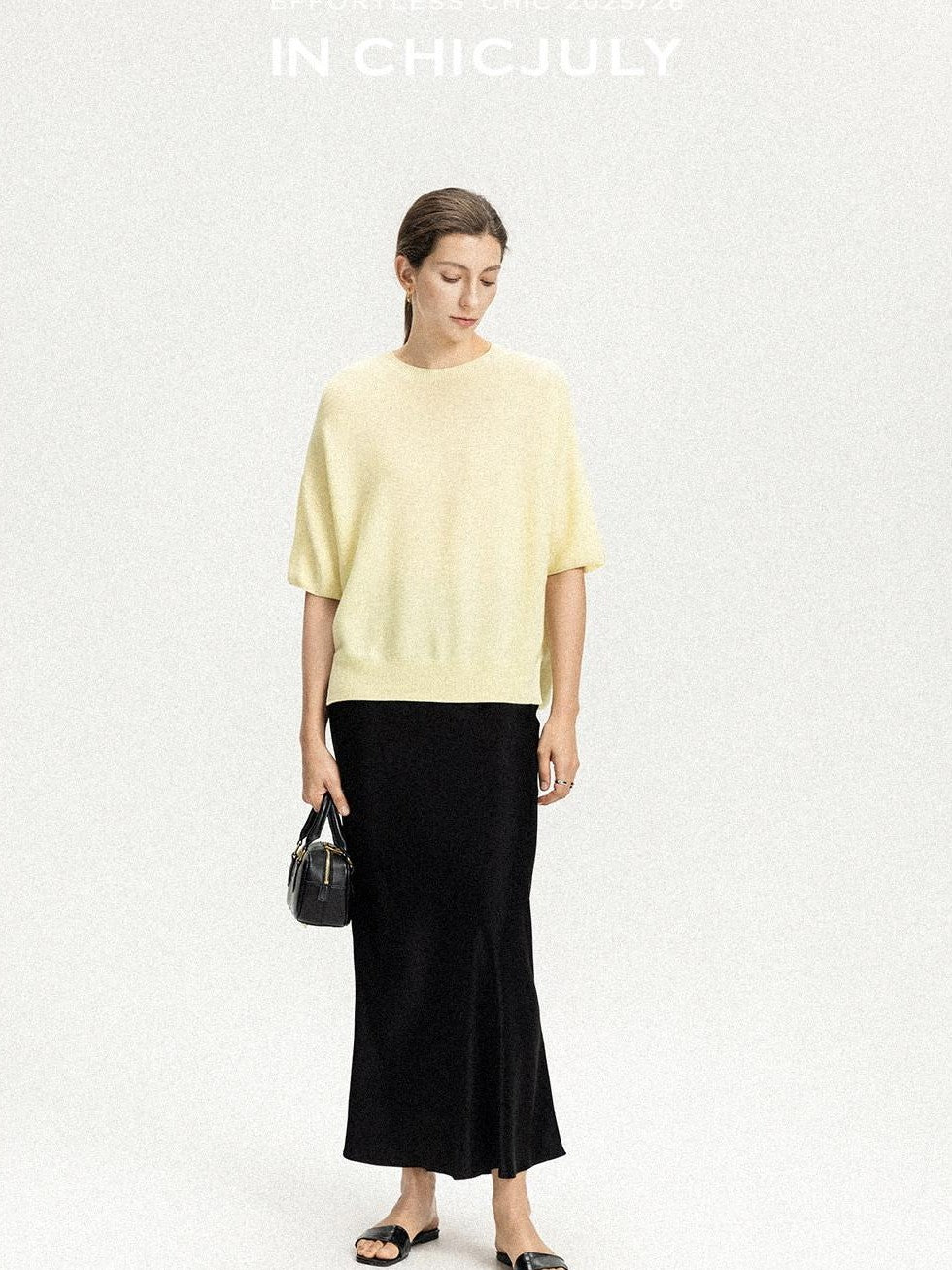 chicjuly Knitted Slim Fit Round Neck Women's 100 Percent Wool Short Sleeve T-shirts