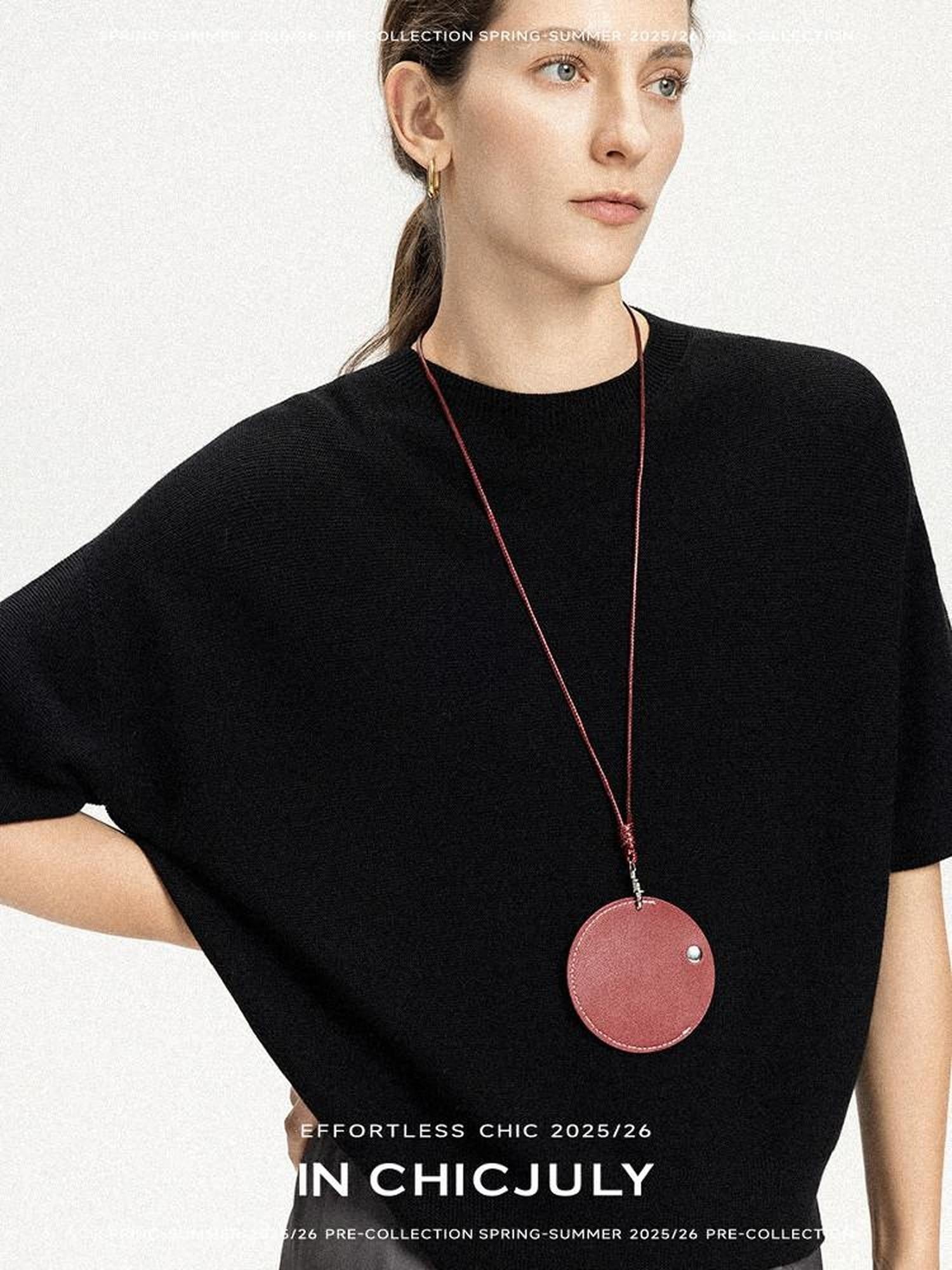 chicjuly Knitted Slim Fit Round Neck Women's 100 Percent Wool Short Sleeve T-shirts