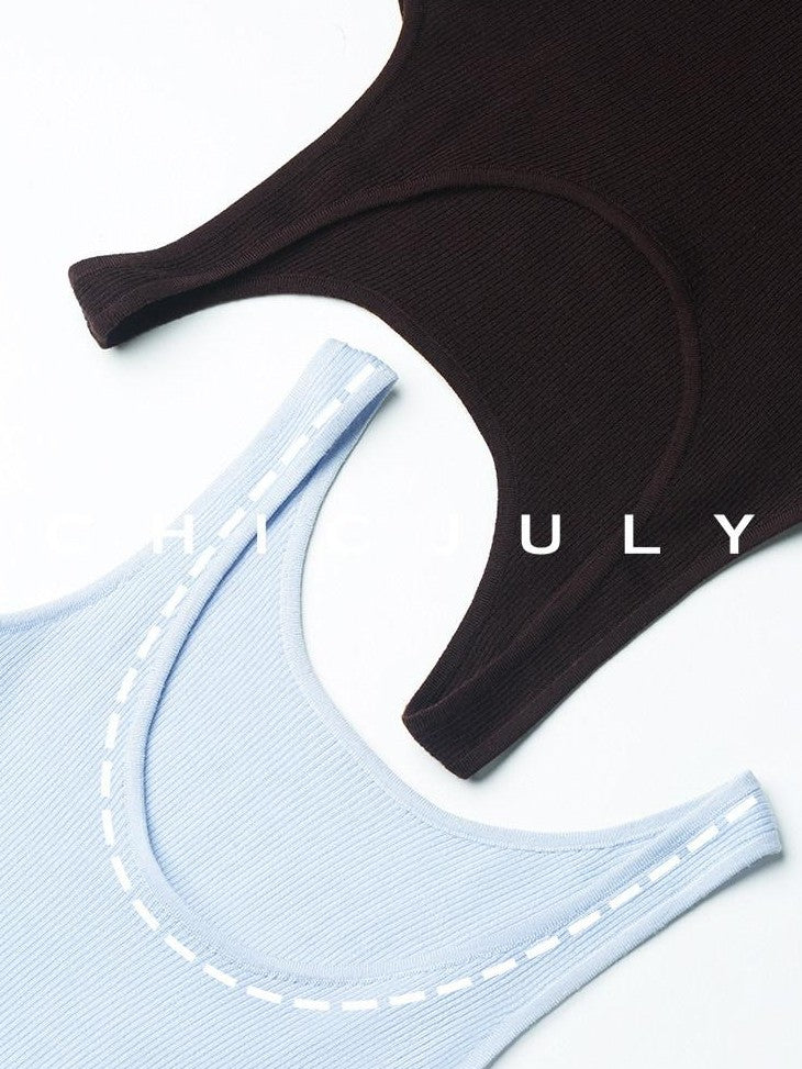 chicjuly Layering Minimalist Superfine Cashmere Silk Women's Soft Blend Tank Tops