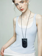 chicjuly Layering Minimalist Superfine Cashmere Silk Women's Soft Blend Tank Tops