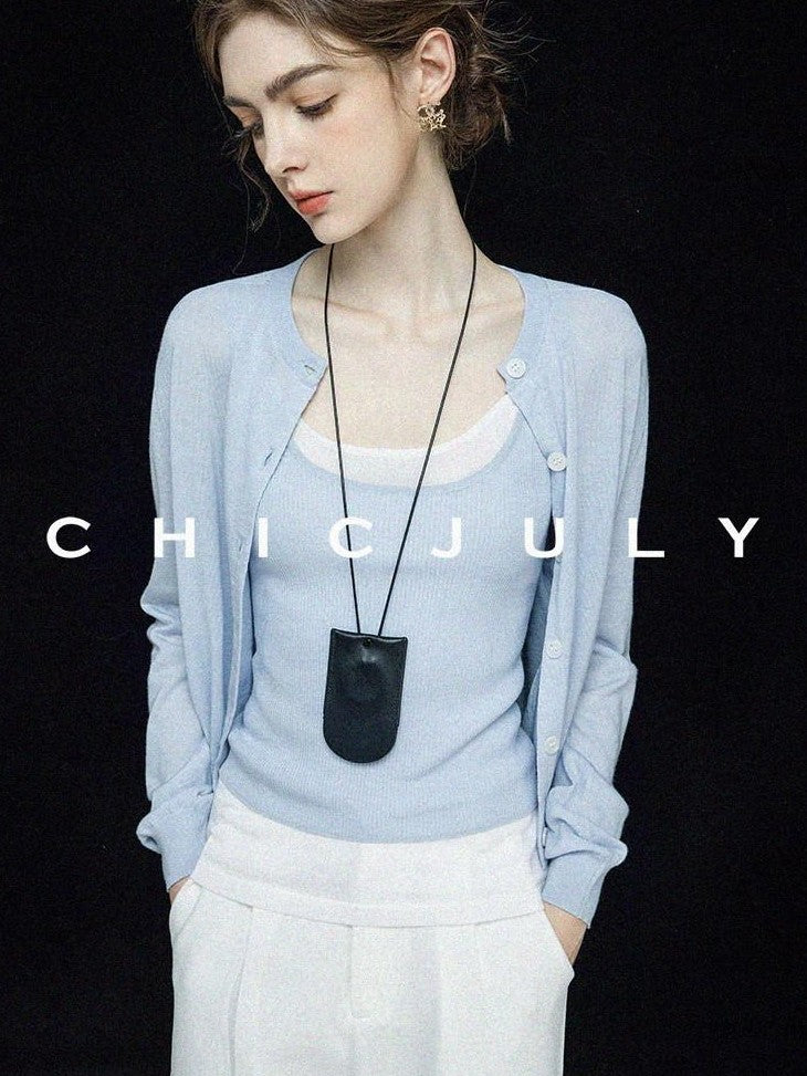 chicjuly Layering Minimalist Superfine Cashmere Silk Women's Soft Blend Tank Tops