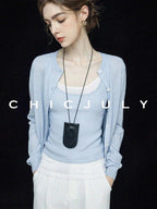 chicjuly Layering Minimalist Superfine Cashmere Silk Women's Soft Blend Tank Tops