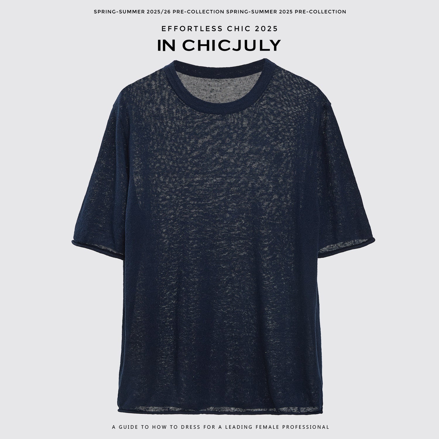 chicjuly Lightweight Breathable Uv Knit Roundneck Women's Linen Short Sleeve T-shirts 937186224142