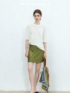 chicjuly Lightweight Breathable Uv Knit Roundneck Women's Linen Short Sleeve T-shirts