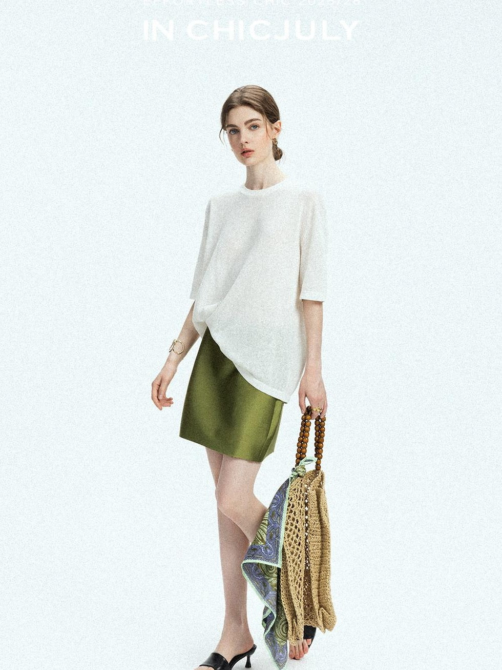 chicjuly Lightweight Breathable Uv Knit Roundneck Women's Linen Short Sleeve T-shirts