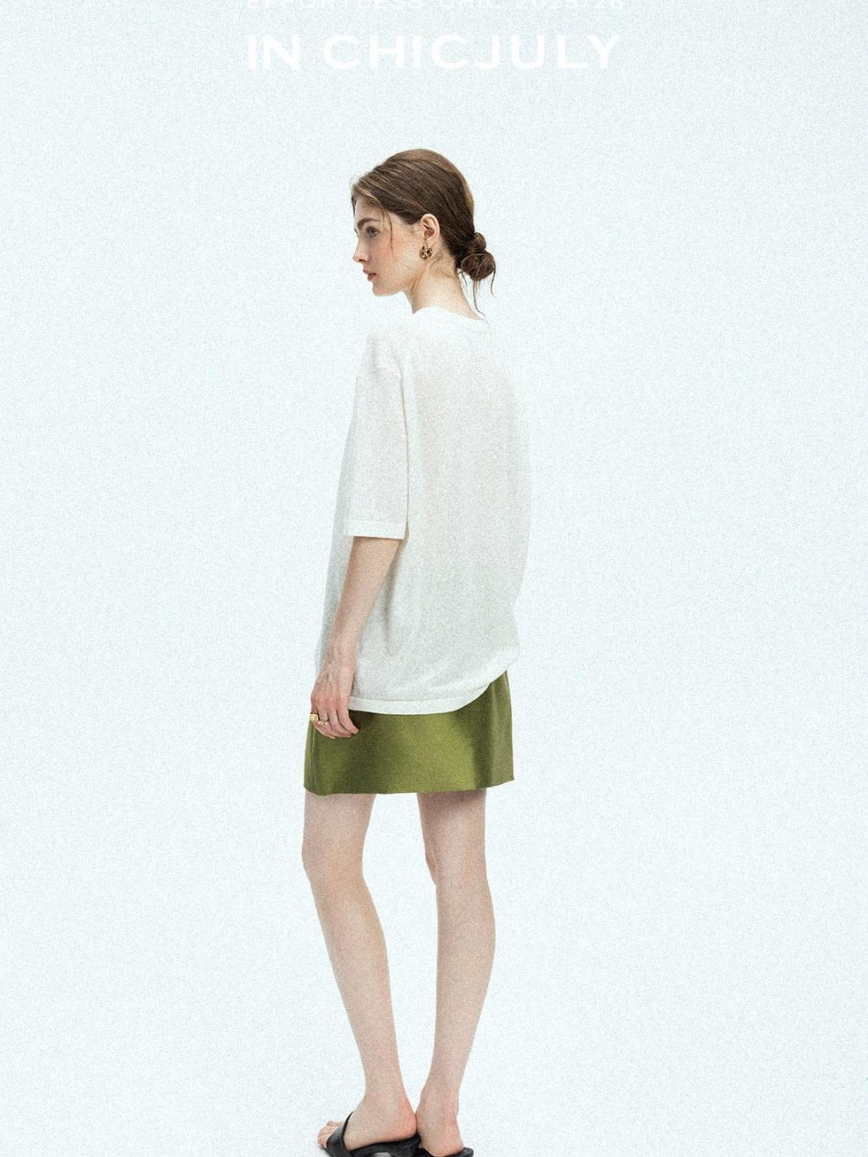 chicjuly Lightweight Breathable Uv Knit Roundneck Women's Linen Short Sleeve T-shirts