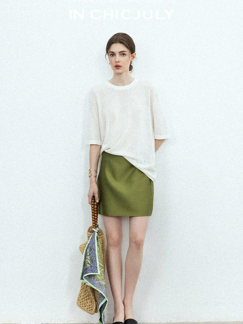 chicjuly Lightweight Breathable Uv Knit Roundneck Women's Linen Short Sleeve T-shirts