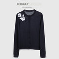 chicjuly Lily Of The Valley Pearl Embroidered Women's Superfine Wool Cardigans 900926511893