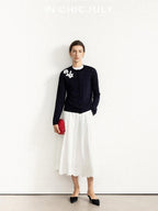 chicjuly Lily Of The Valley Pearl Embroidered Women's Superfine Wool Cardigans