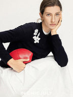 chicjuly Lily Of The Valley Pearl Embroidered Women's Superfine Wool Cardigans