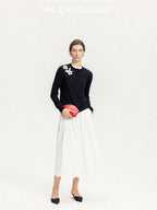 chicjuly Lily Of The Valley Pearl Embroidered Women's Superfine Wool Cardigans