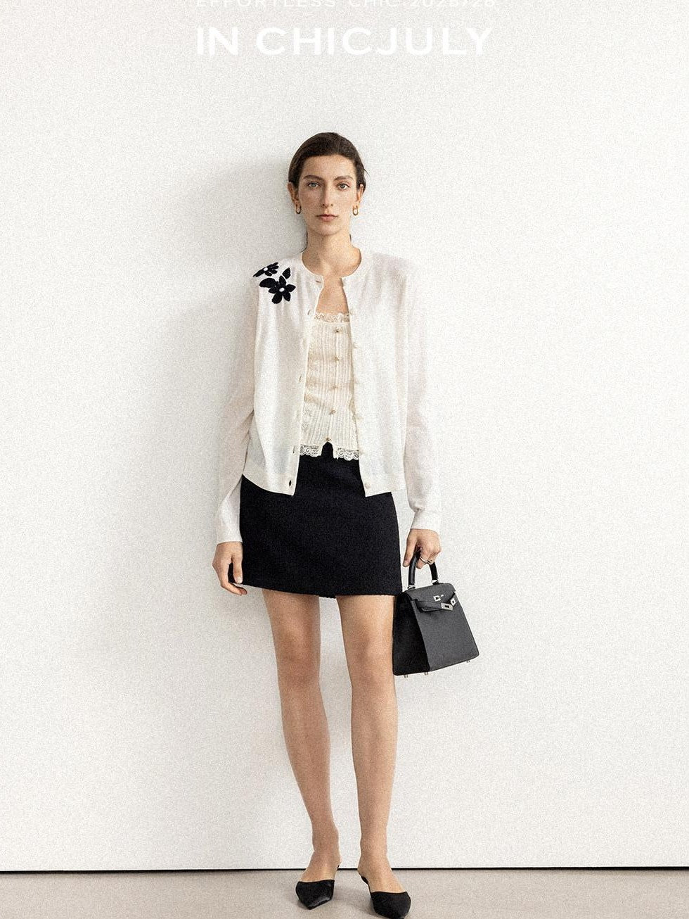 chicjuly Lily Of The Valley Pearl Embroidered Women's Superfine Wool Cardigans