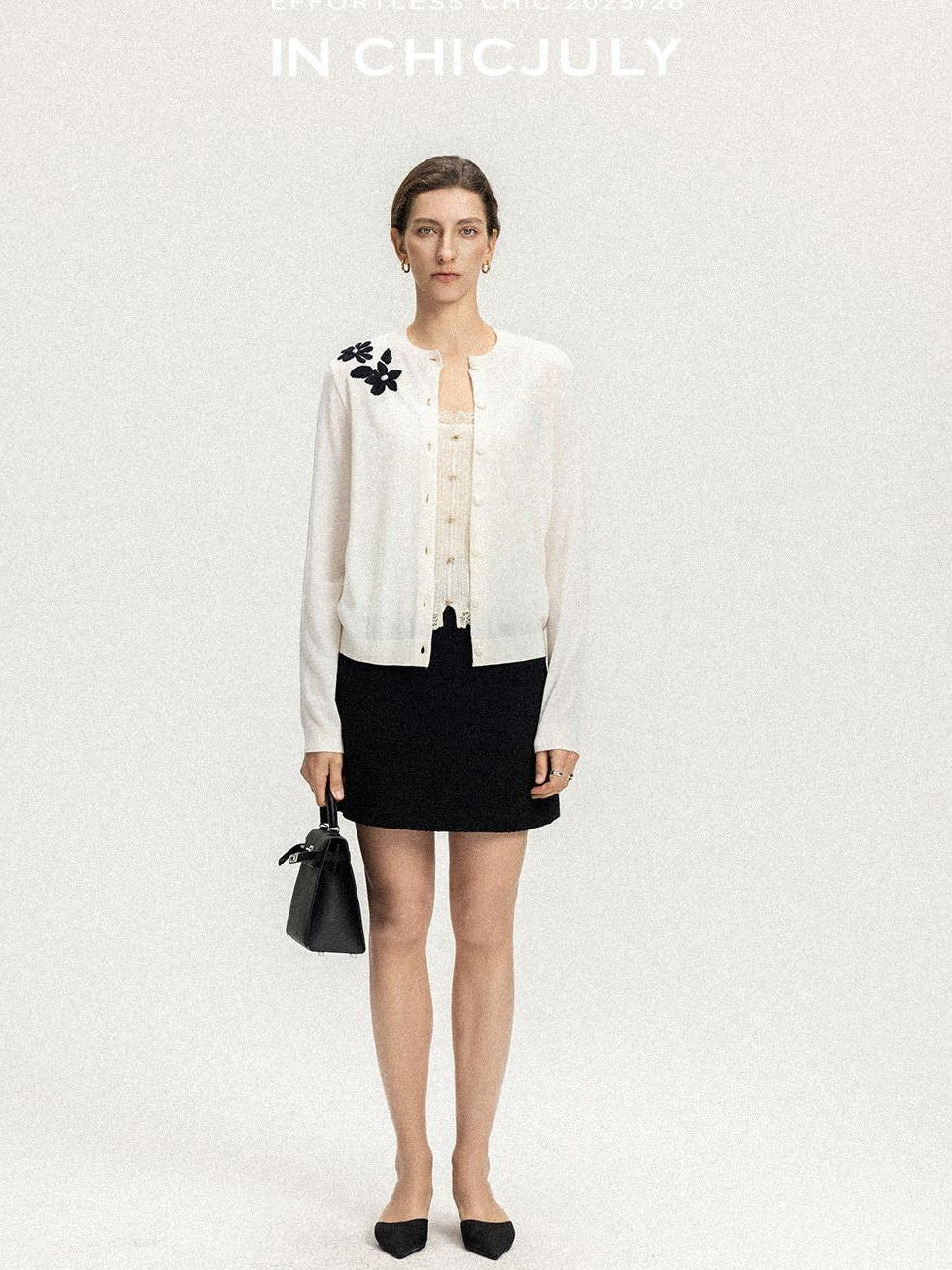 chicjuly Lily Of The Valley Pearl Embroidered Women's Superfine Wool Cardigans