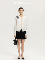 chicjuly Lily Of The Valley Pearl Embroidered Women's Superfine Wool Cardigans