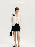 chicjuly Lily Of The Valley Pearl Embroidered Women's Superfine Wool Cardigans
