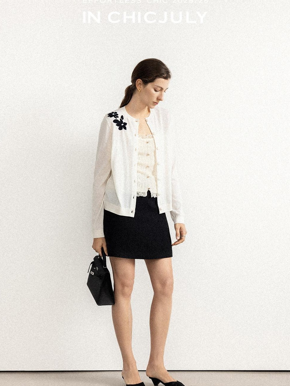 chicjuly Lily Of The Valley Pearl Embroidered Women's Superfine Wool Cardigans