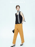 chicjuly Midnight Lace V-neck French Layering Women's Mulberry Silk Tank Tops