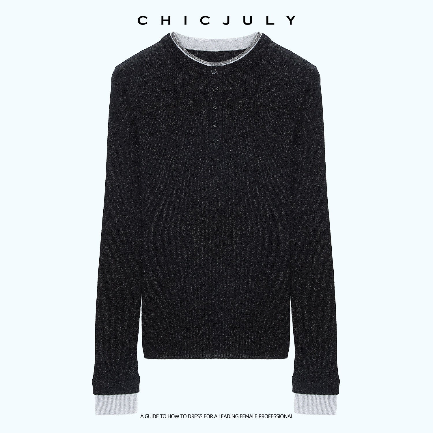 chicjuly Mini Star Sparkle Beaded Rhinestone Women's Wool Long Sleeve T-shirts 1012548996030