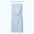 chicjuly Minimal Sleeveless Asymmetric Hem Loose Fit Women's Casual Midi Dresses 1034150048014