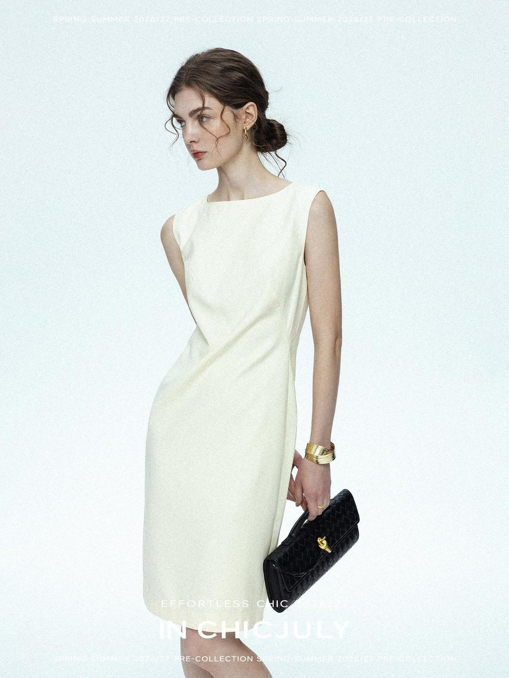chicjuly Minimal Sleeveless Asymmetric Hem Loose Fit Women's Casual Midi Dresses