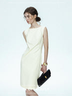 chicjuly Minimal Sleeveless Asymmetric Hem Loose Fit Women's Casual Midi Dresses