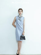 chicjuly Minimal Sleeveless Asymmetric Hem Loose Fit Women's Casual Midi Dresses