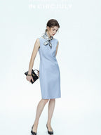 chicjuly Minimal Sleeveless Asymmetric Hem Loose Fit Women's Casual Midi Dresses