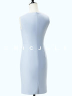 chicjuly Minimal Sleeveless Asymmetric Hem Loose Fit Women's Casual Midi Dresses