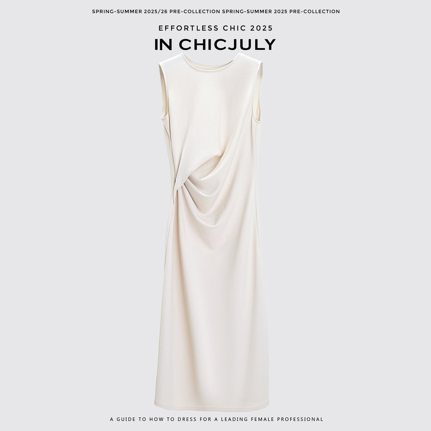 chicjuly Minimal Structured Tailoring Pleated Slimming Women's Casual Maxi Dresses 936660065915