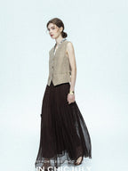 chicjuly Minimalist Old Money Three Piece Women's Linen Breathable Loose Pant Suits