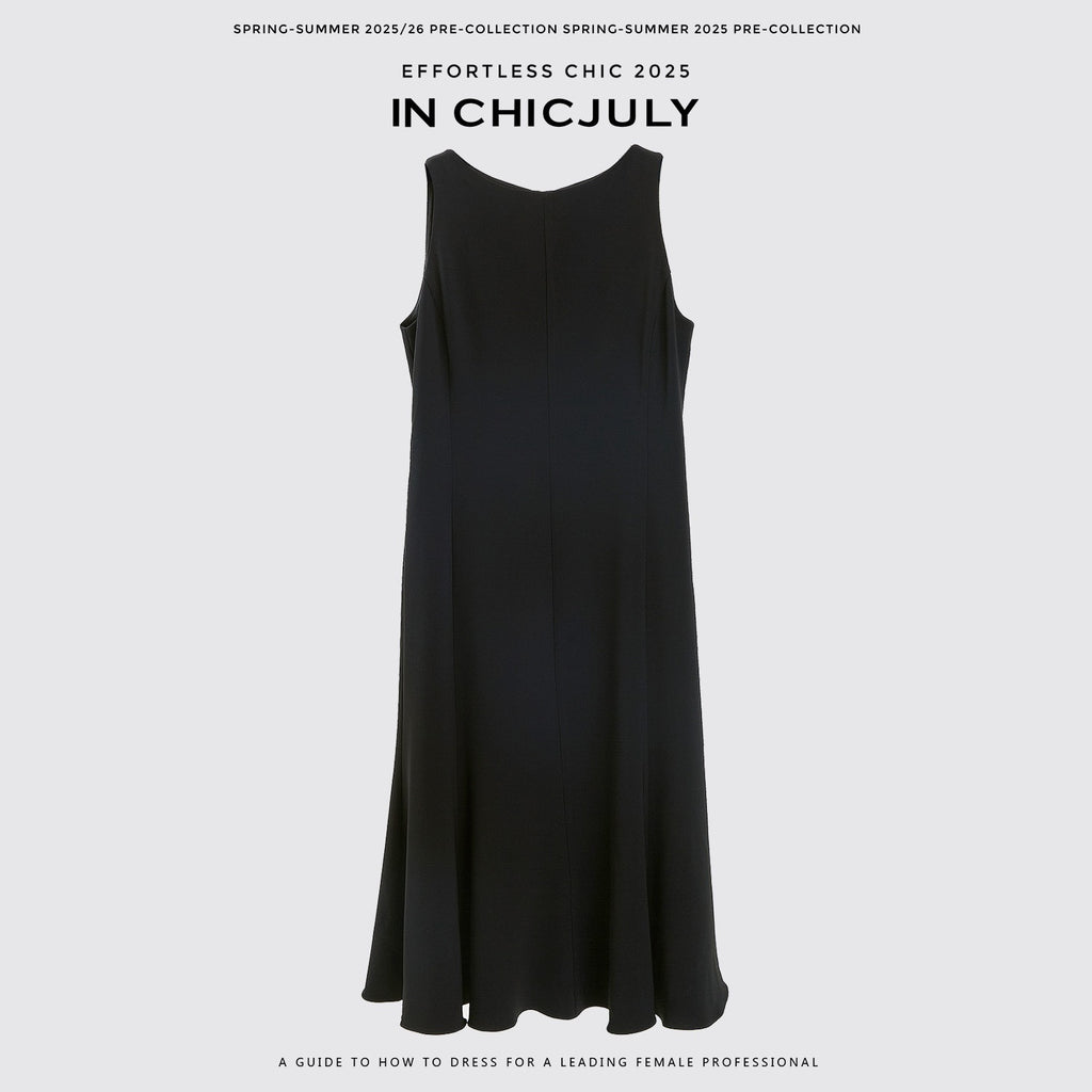 chicjuly Minimalist Panelled 3d Tailored High Waist A Line Women's Acetate Midi Dresses 931859232662