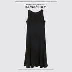 chicjuly Minimalist Panelled 3d Tailored High Waist A Line Women's Acetate Midi Dresses 931859232662