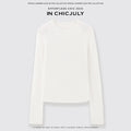 chicjuly Minimalist Saddle Shoulder Crew Neck Knit Women's Wool Long Sleeve T-shirts 970129168232