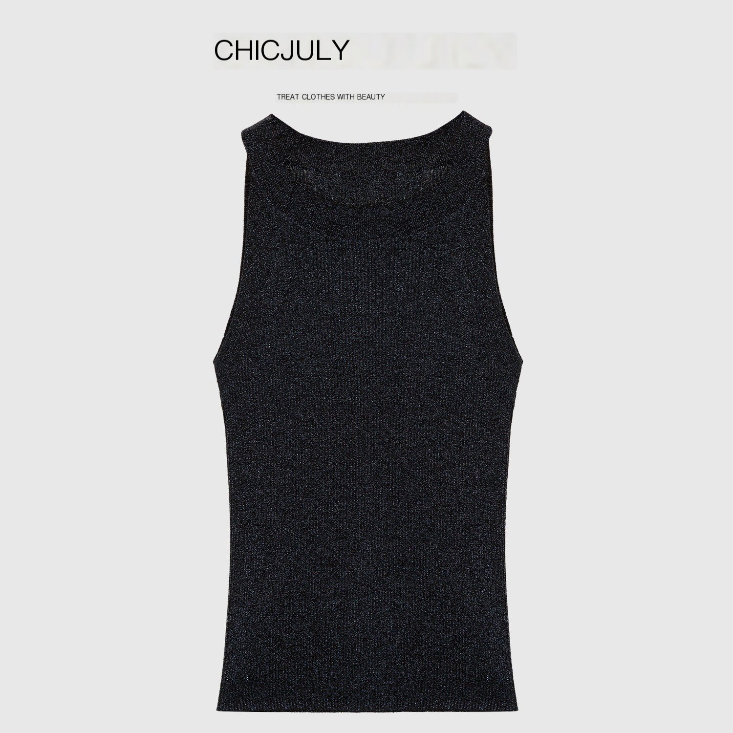 chicjuly Misty Star Iridescent Knit Two Piece Women's Breathable Short Sleeve T-shirts 916827043536