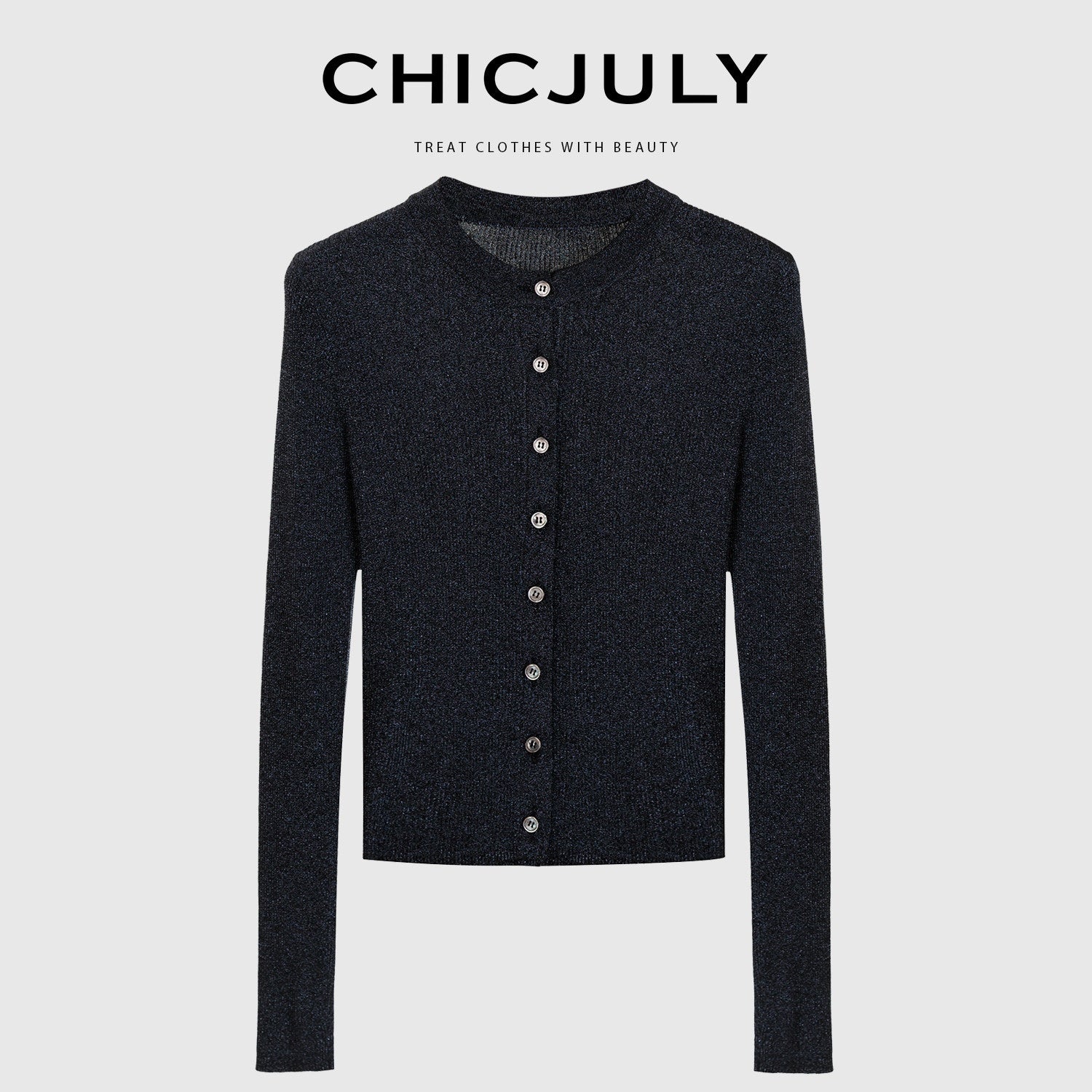 chicjuly Misty Star Iridescent Knit Two Piece Women's Breathable Short Sleeve T-shirts 916827043536