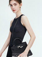 chicjuly Misty Star Iridescent Knit Two Piece Women's Breathable Short Sleeve T-shirts