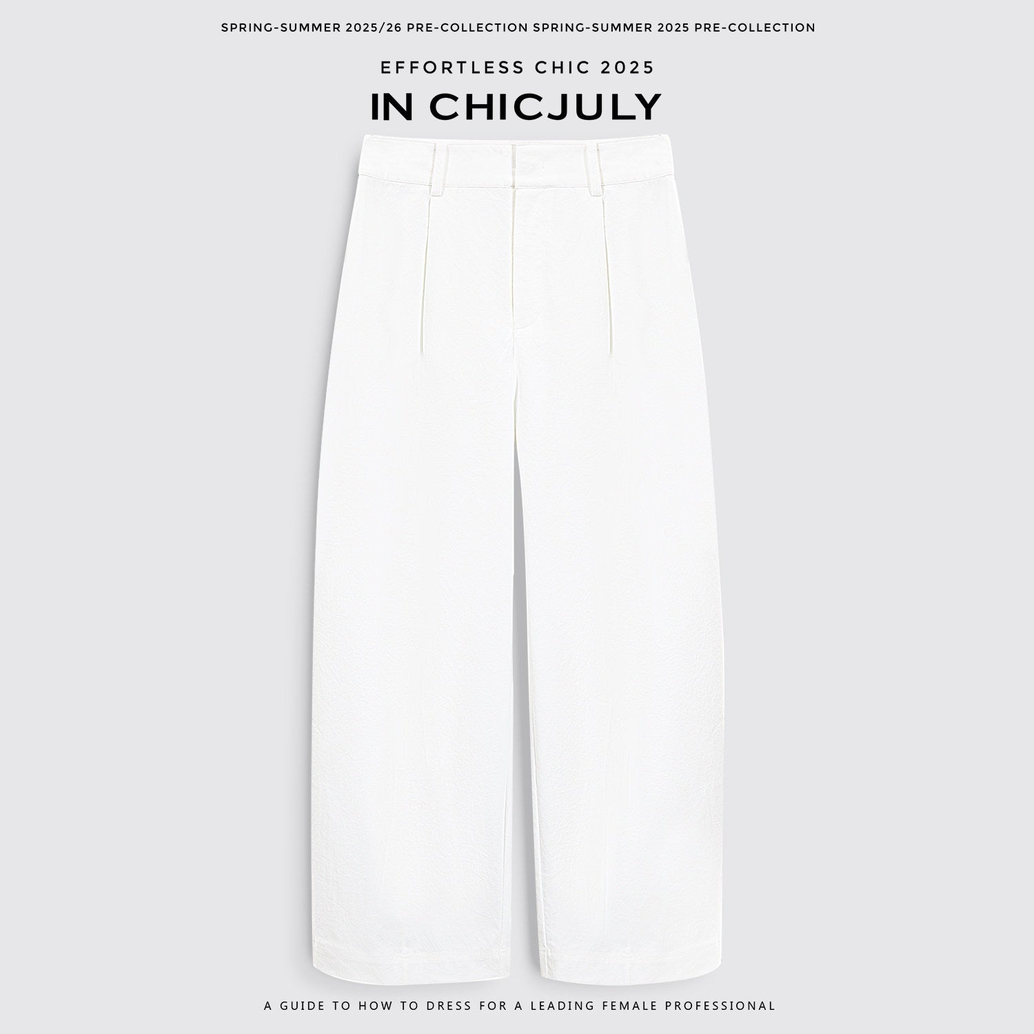 chicjuly Navy Stonewash Cutout High Waist Pockets Women's Polyester Wide-leg Pants 930924098871