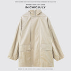 chicjuly Phantom Oil Wax Stand Collar Flap Pocket Zipper Women's Windbreakers 963111310943