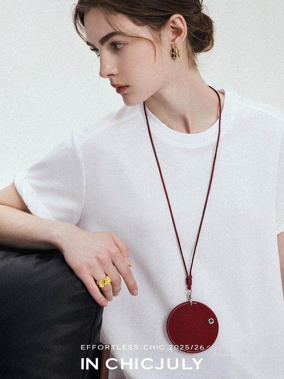 chicjuly Relaxed Hand Rolled Hem 3d Round Neck Women's Cotton Short Sleeve T-shirts
